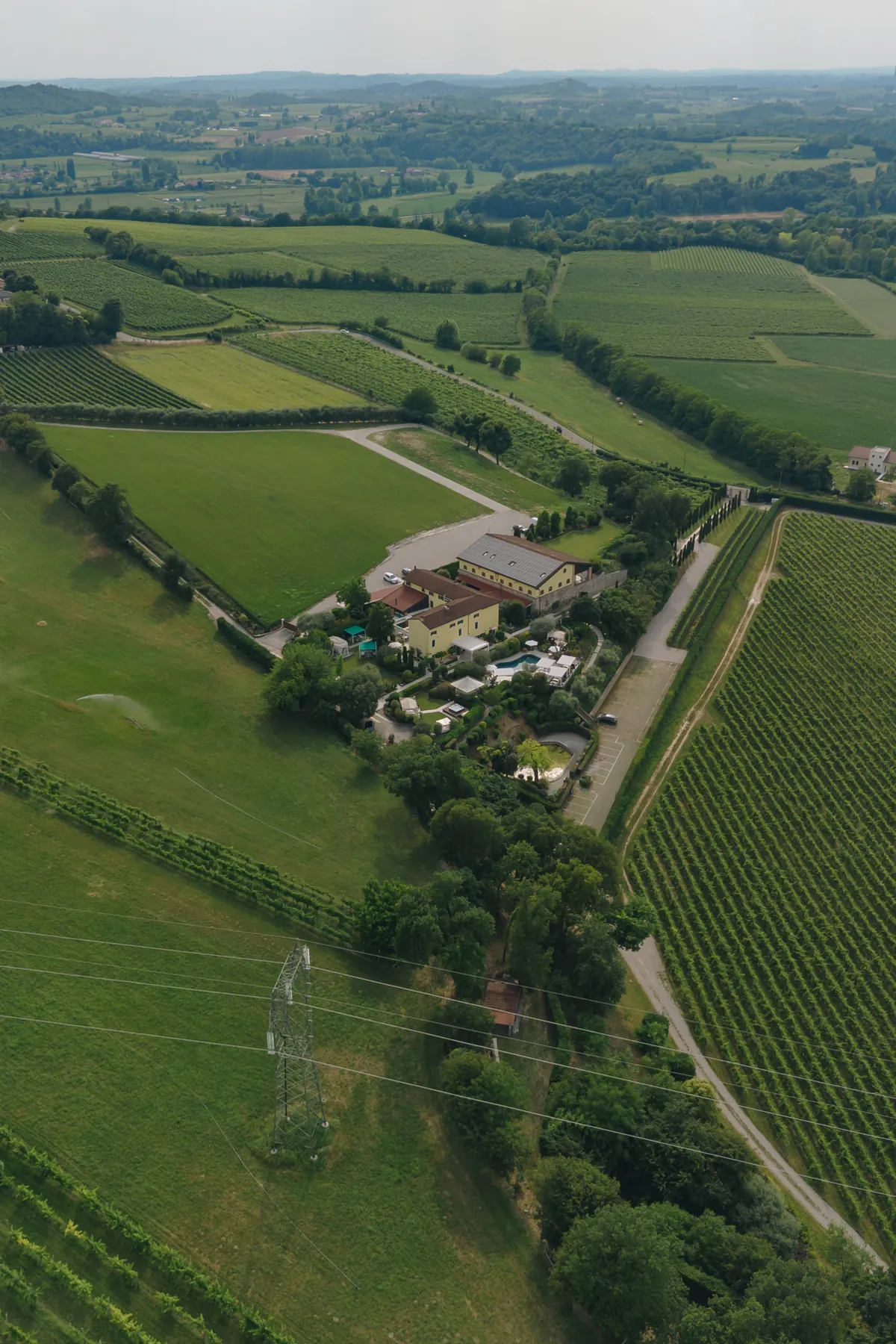Il verde e il paesaggio intorno alla dimora a Custoza